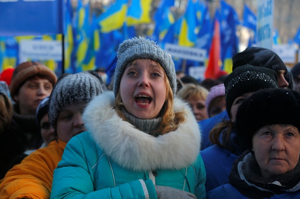 Азаров на Европейской площади. Фоторепортаж с митинга ПР в Киеве