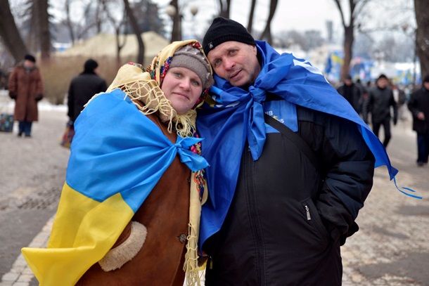 Азаров на Европейской площади. Фоторепортаж с митинга ПР в Киеве