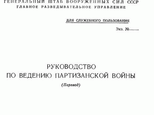 Руководство по ведению партизанской войны