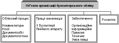 Об’єкти організації бухгалтерського обліку