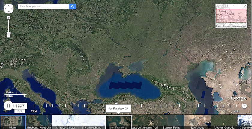 Google Timelapse покажет как менялась планета за последние 32 года